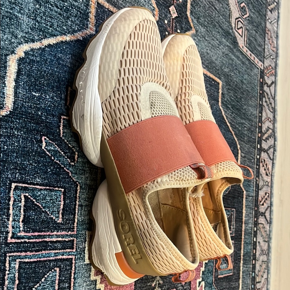 Sorel cream and coral Slip-On Shoes